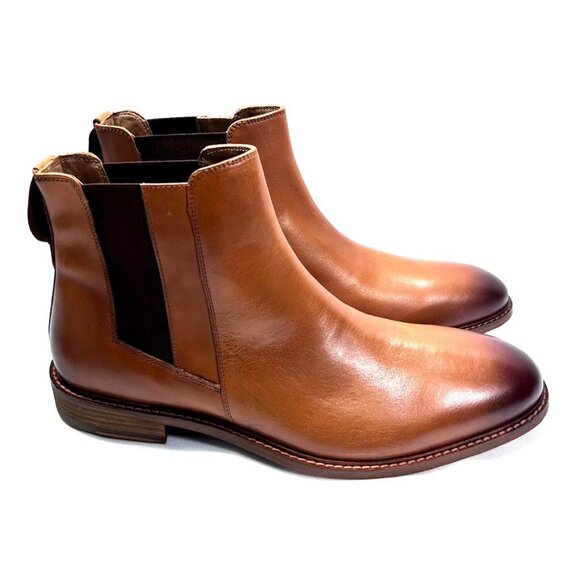 Thomas & Vine Mens Corbin Chelsea Boots Men's Shoes Tan Leather US 11 - No Box - Picture 1 of 7